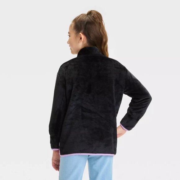 NEW Girls' Kurmoni Zip-Up Sweatshirt - Black XS - Picture 2 of 8